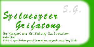 szilveszter grifatong business card